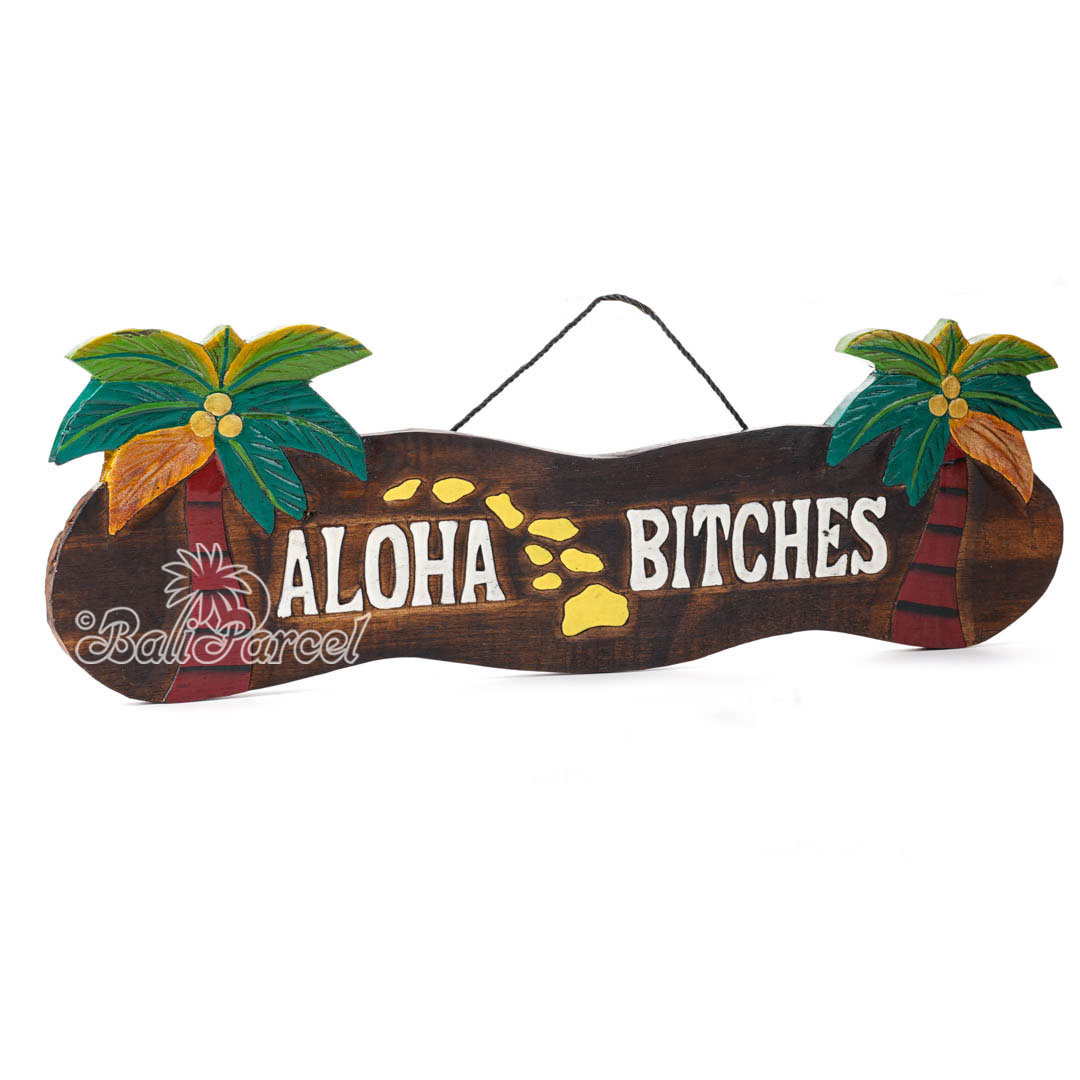 Wooden Wallhanging Sign, Hand Made From Albesia Wood