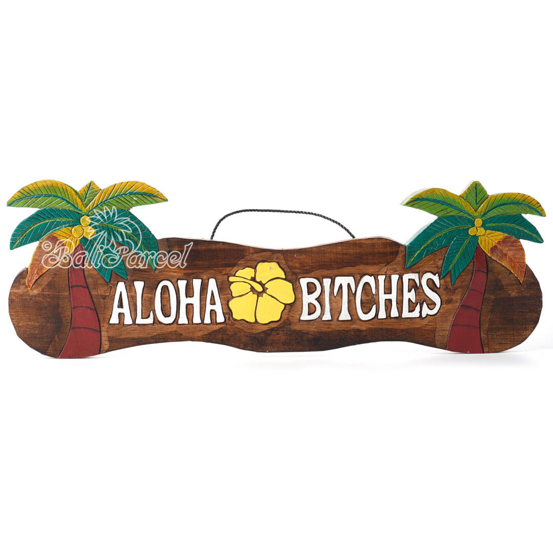 Wooden Wallhanging Sign, Hand Made From Albesia Wood