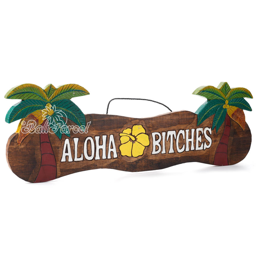 Wooden Wallhanging Sign, Hand Made From Albesia Wood
