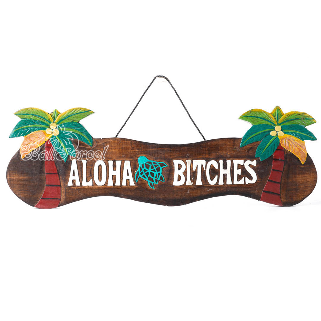 Wooden Wallhanging Sign, Hand Made From Albesia Wood