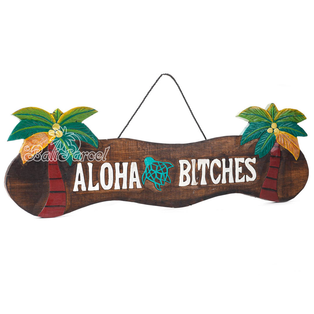 Wooden Wallhanging Sign, Hand Made From Albesia Wood