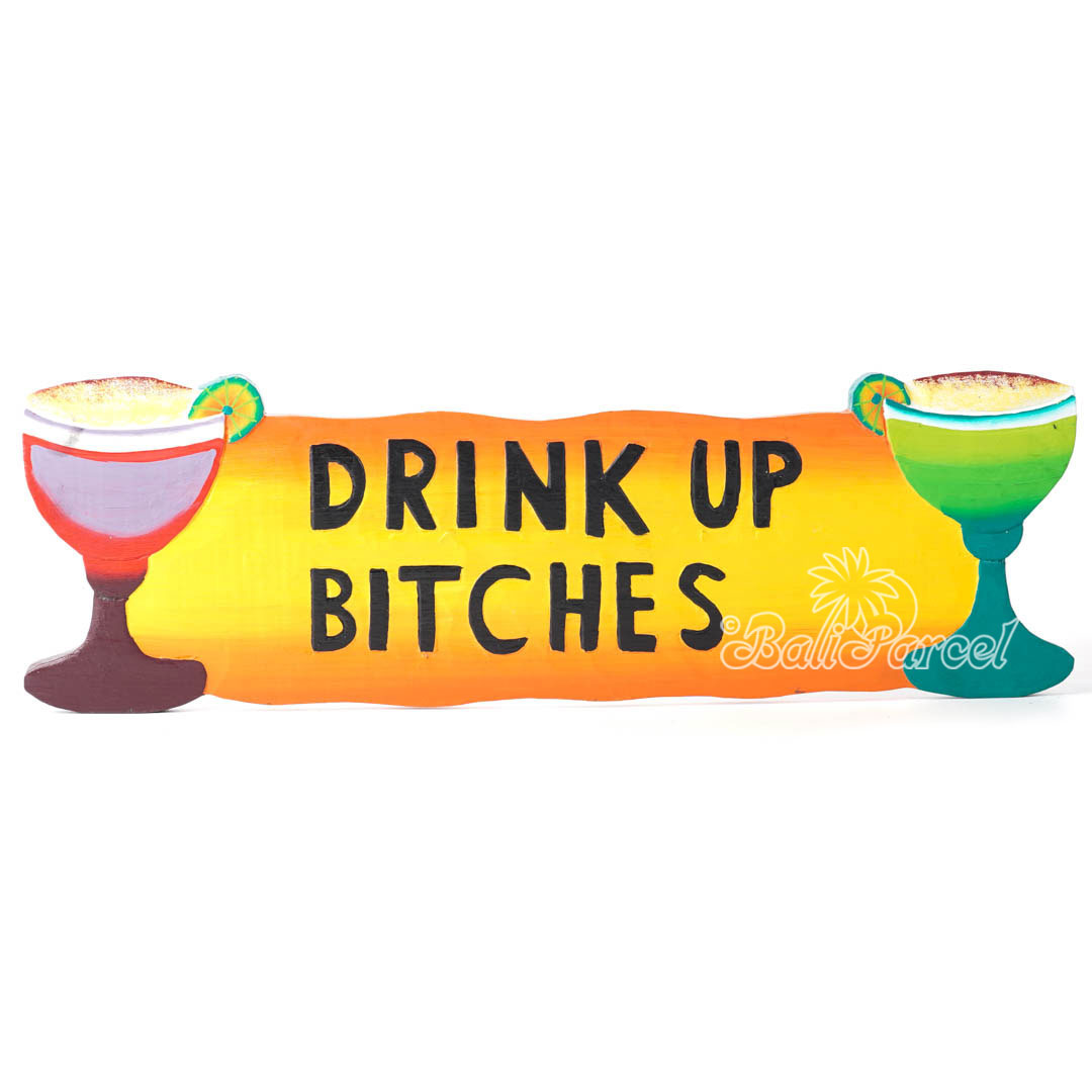 Wooden Wallhanging Sign, Hand Made From Albesia Wood