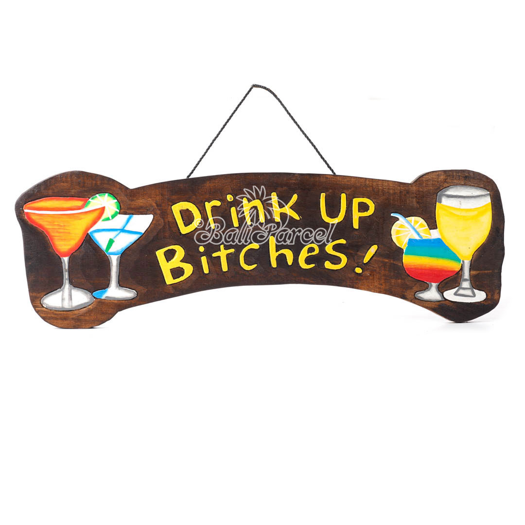 Wooden Wallhanging Sign, Hand Made From Albesia Wood