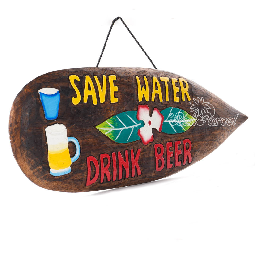 Wooden Wallhanging Sign, Hand Made From Albesia Wood