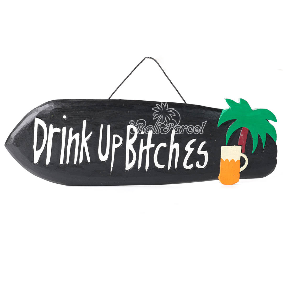 Wooden Wallhanging Sign, Hand Made From Albesia Wood