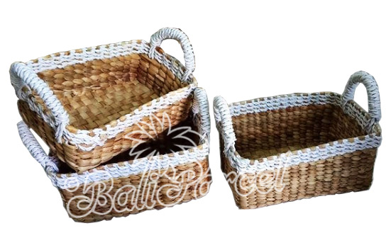 Beautiful Home Decoration Basket, Handmade With Water Hyacinth