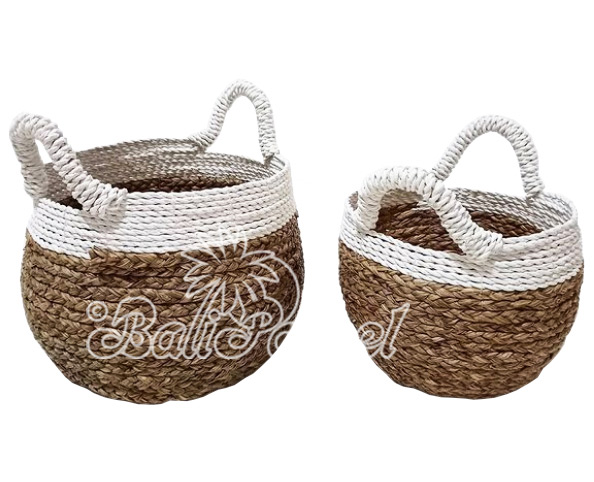 Beautiful Home Decoration Basket, Handmade With Water Hyacinth Set Of 3