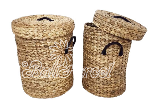 Beautiful Home Decoration Basket, Handmade With Water Hyacinth Set Of 2