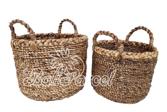 Beautiful Home Decoration Basket, Handmade With Water Hyacinth Set Of 2