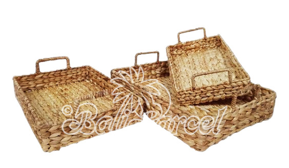 Beautiful Home Decoration Basket, Handmade With Water Hyacinth Set Of 3