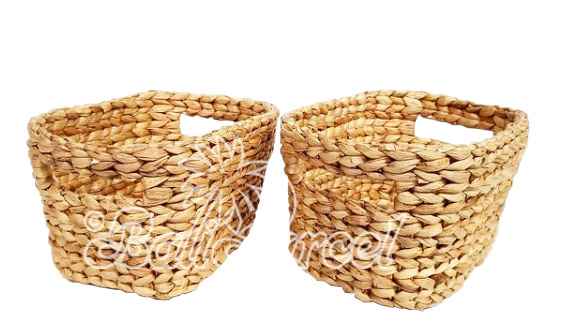 Beautiful Home Decoration Basket, Handmade With Water Hyacinth 