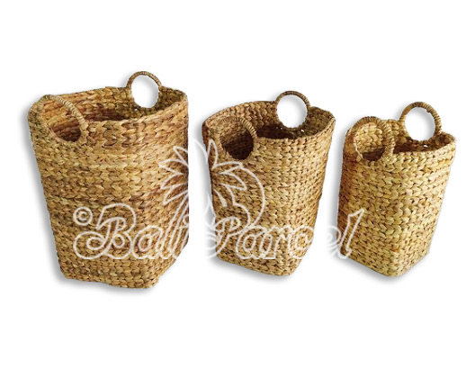 Beautiful Home Decoration Basket, Handmade With Water Hyacinth Set Of 3