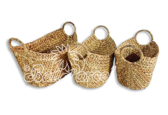 Beautiful Home Decoration Basket, Handmade With Water Hyacinth 