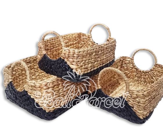Beautiful Home Decoration Basket, Handmade With Water Hyacinth Set Of 3 
