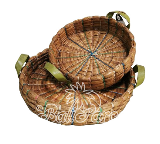 Beautiful Home Decoration Basket, Handmade With Water Hyacinth Set Of 2