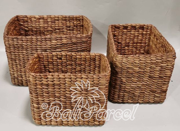 Beautiful Home Decoration Basket, Handmade With Water Hyacinth Set Of 3