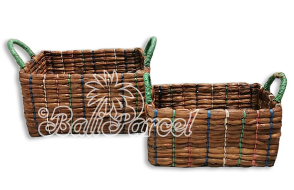 Beautiful Home Decoration Basket, Handmade With Water Hyacinth Set Of 2