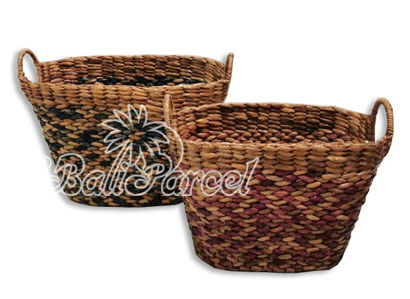 Beautiful Home Decoration Basket, Handmade With Water Hyacinth Set Of 2