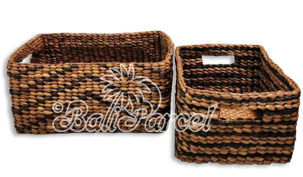 Beautiful Home Decoration Basket, Handmade With Water Hyacinth Set Of 2