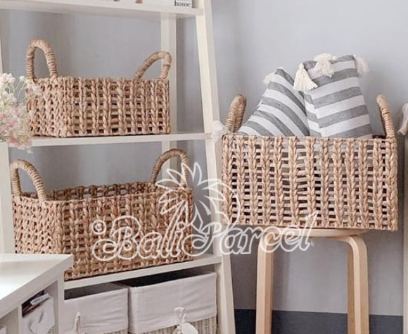 Beautiful Home Decoration Basket, Handmade With Water Hyacinth Set Of 3