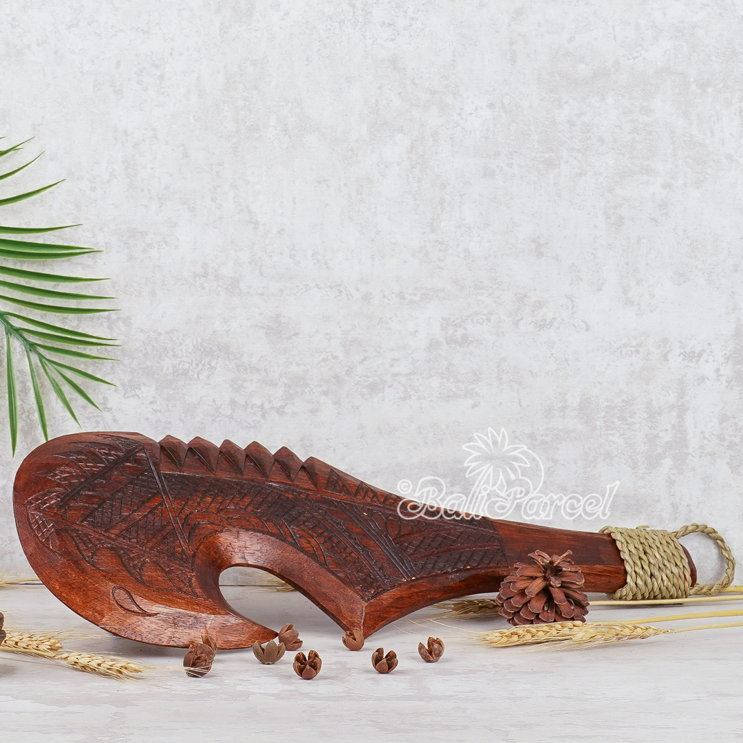 Wooden Weapon Hand Carved, It Made With Albesia Wood.