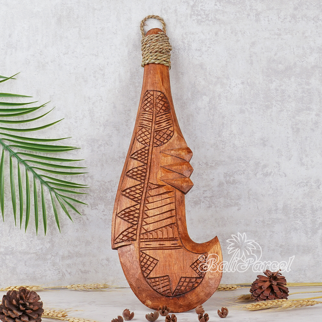Wooden Weapon Hand Carved, It Made With Albesia Wood.