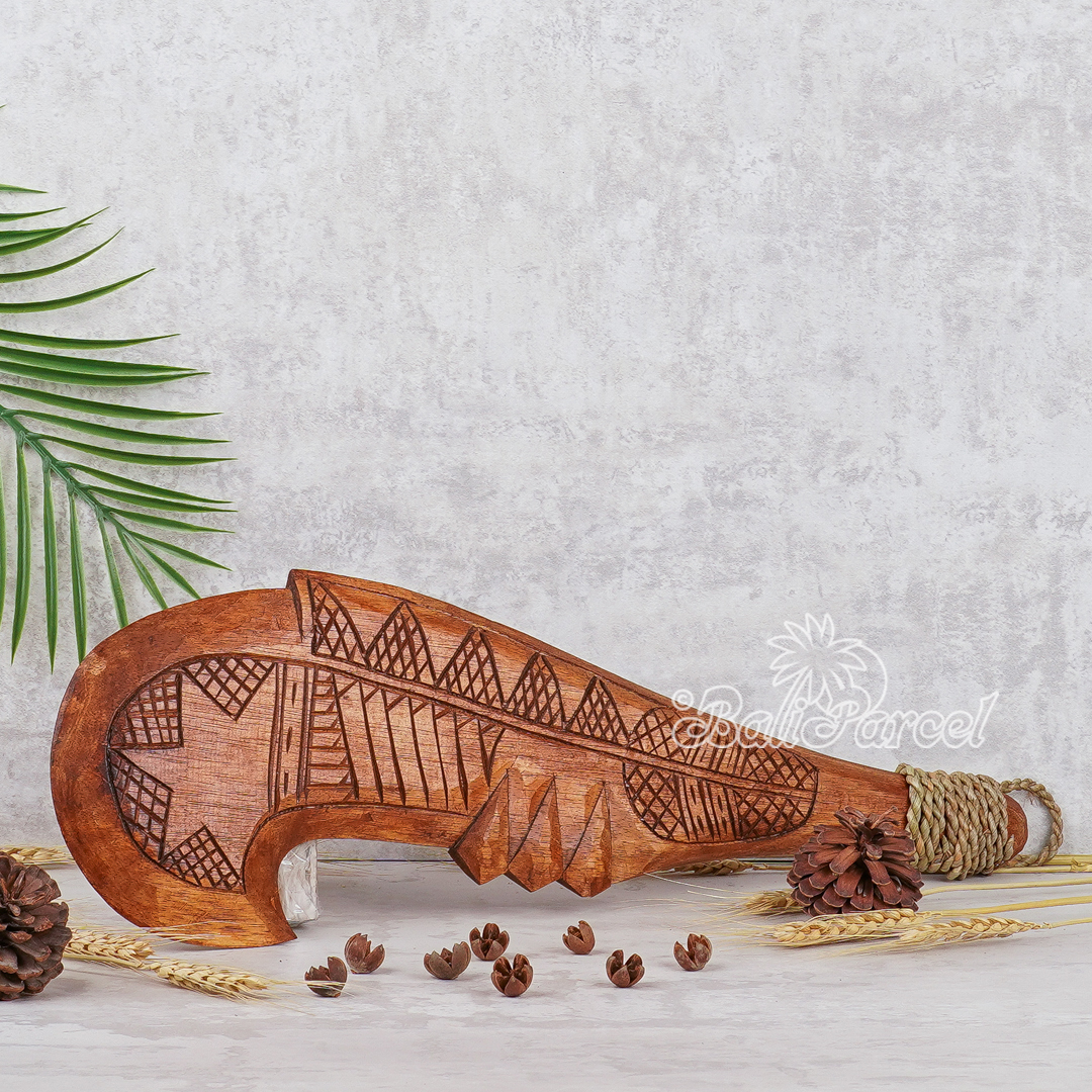 Wooden Weapon Hand Carved, It Made With Albesia Wood.