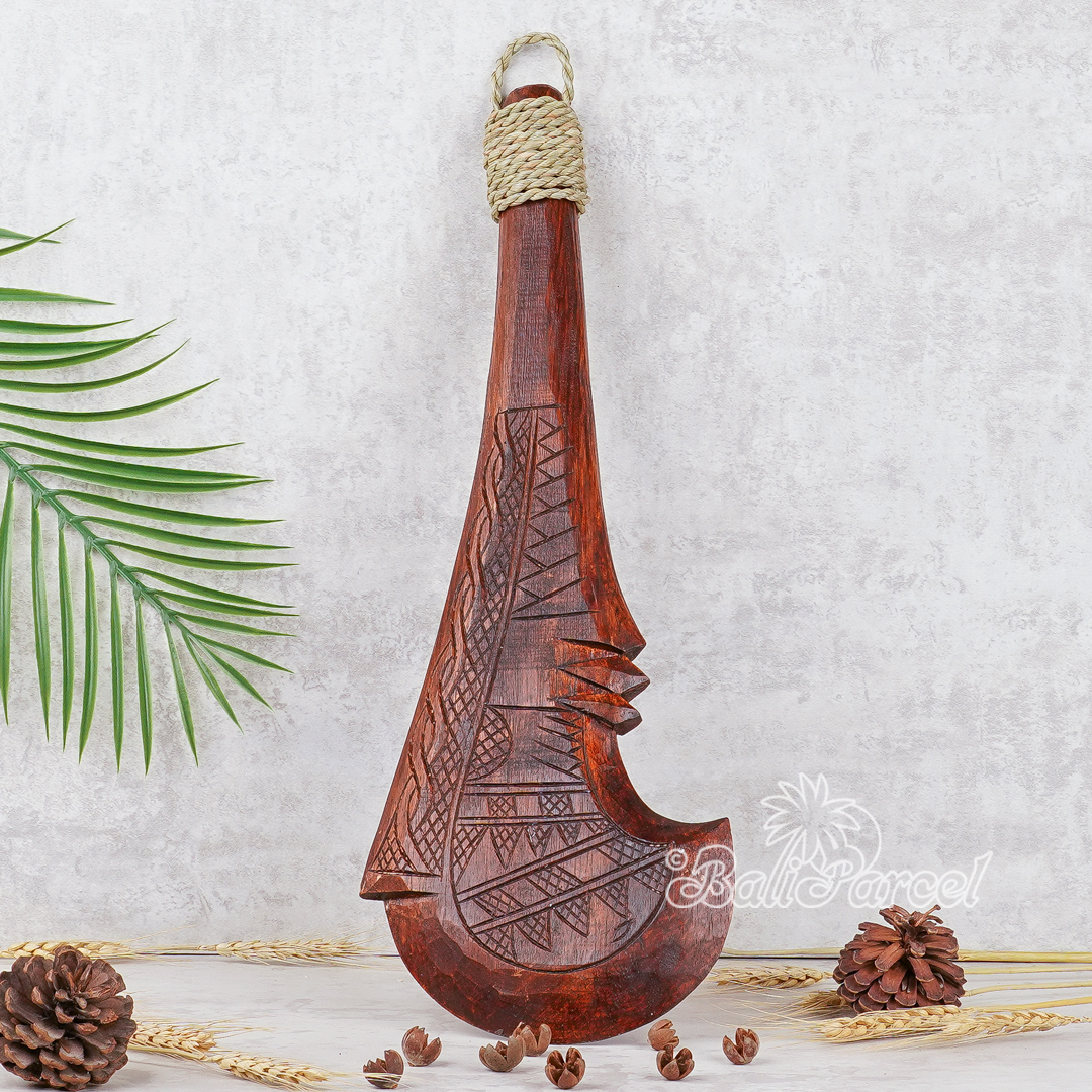 Wooden Weapon Hand Carved, It Made With Albesia Wood.