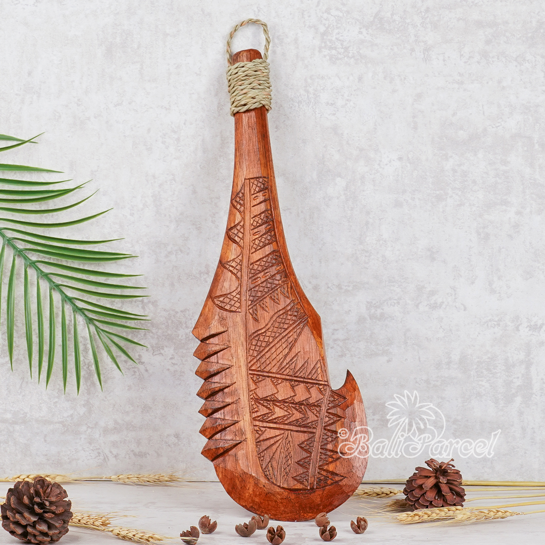 Wooden Weapon Hand Carved, It Made With Albesia Wood.