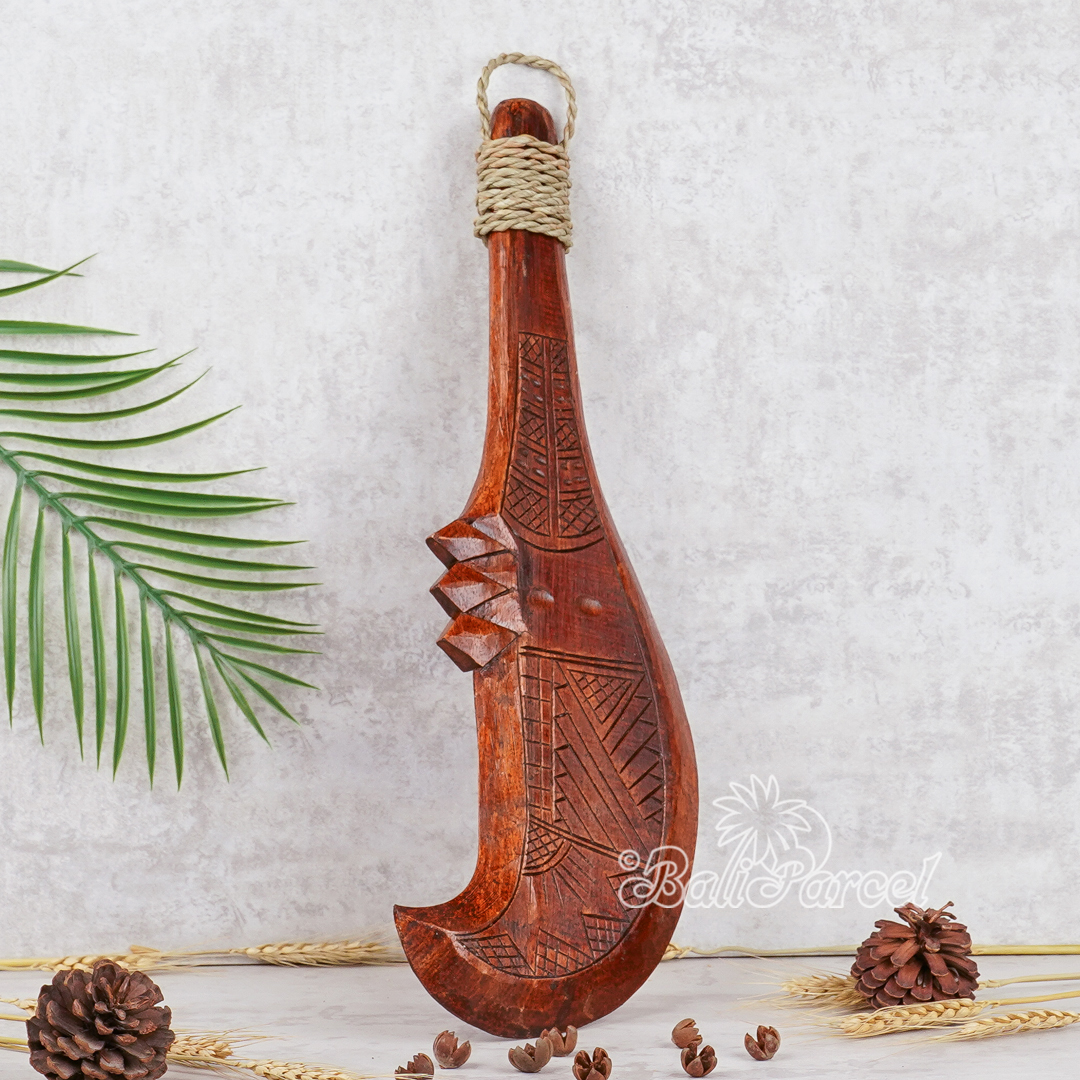Wooden Weapon Hand Carved, It Made With Albesia Wood.