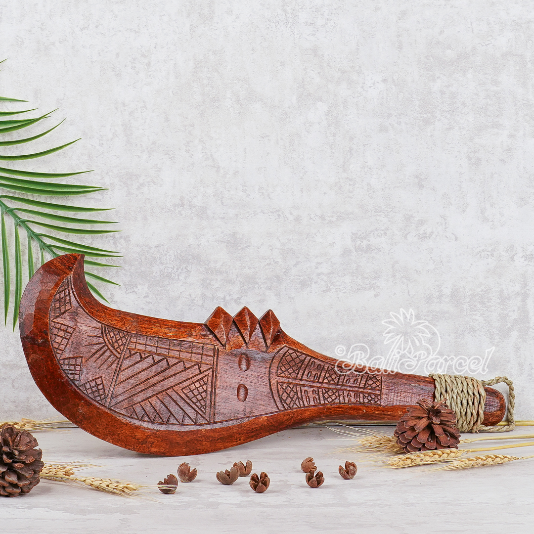 Wooden Weapon Hand Carved, It Made With Albesia Wood.