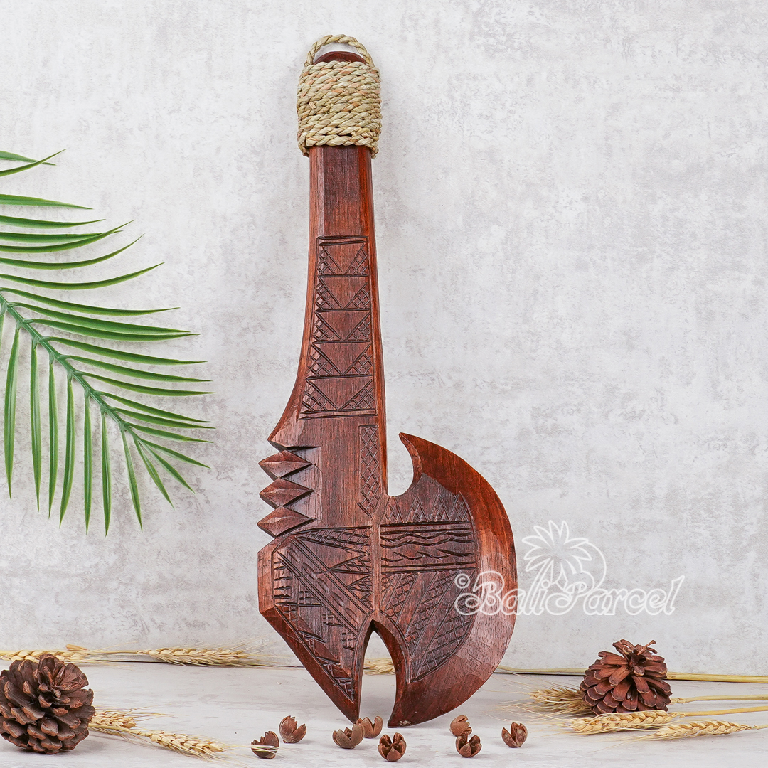 Wooden Weapon Hand Carved, It Made With Albesia Wood.