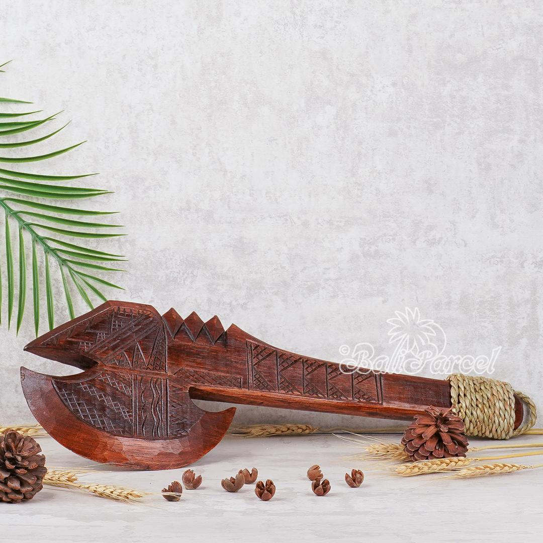 Wooden Weapon Hand Carved, It Made With Albesia Wood.