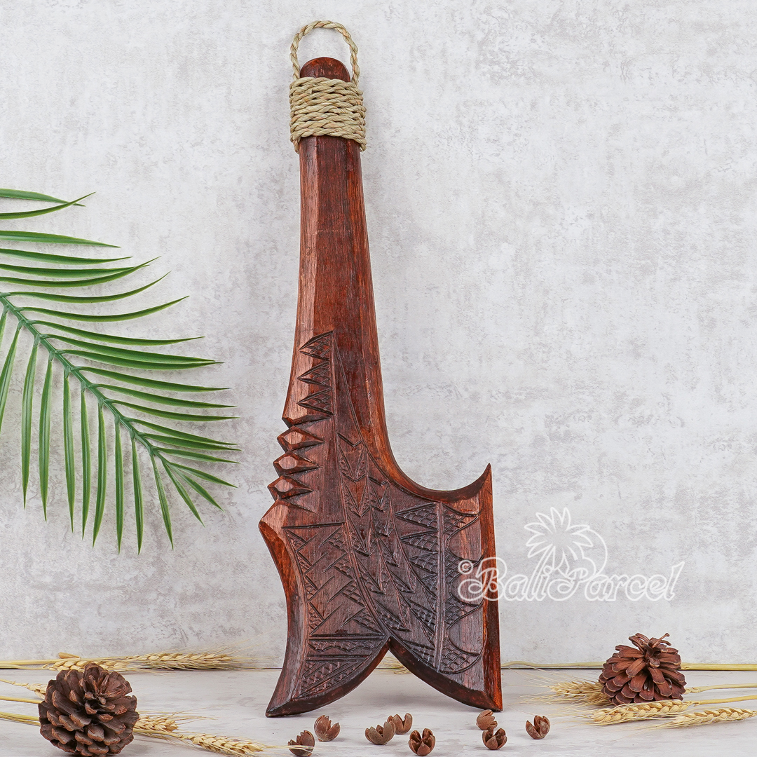 Wooden Weapon Hand Carved, It Made With Albesia Wood.