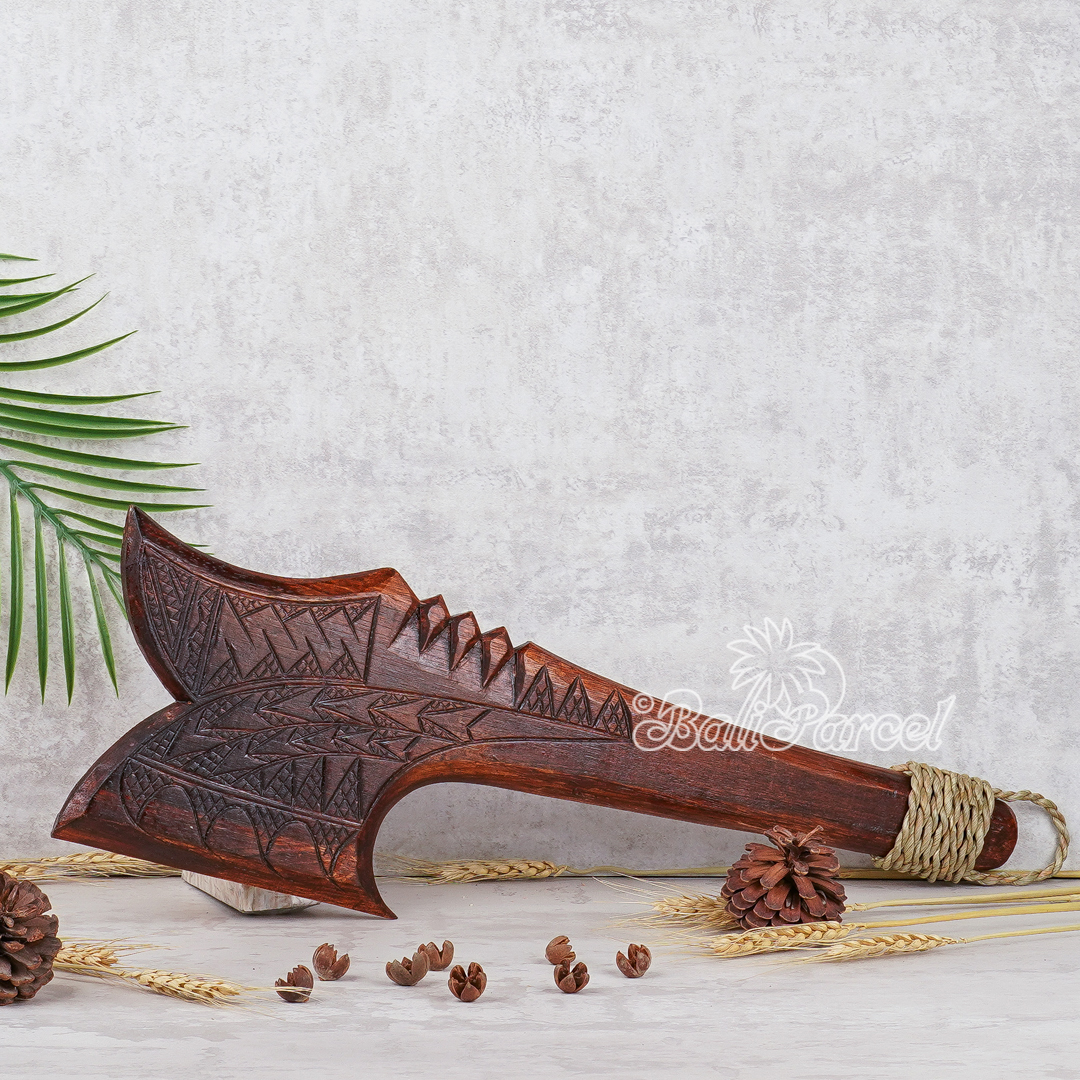 Wooden Weapon Hand Carved, It Made With Albesia Wood.