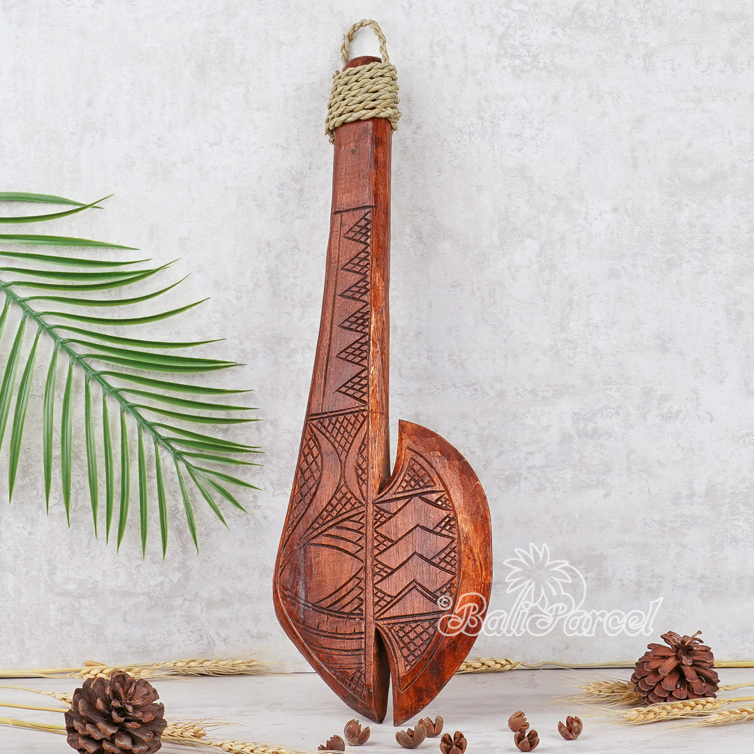 Wooden Weapon Hand Carved, It Made With Albesia Wood.