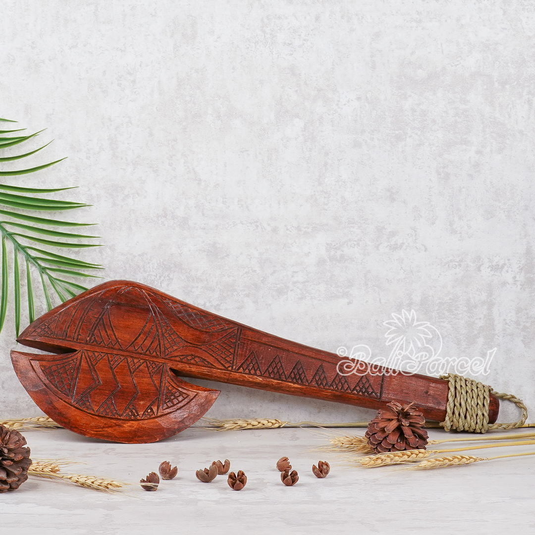 Wooden Weapon Hand Carved, It Made With Albesia Wood.