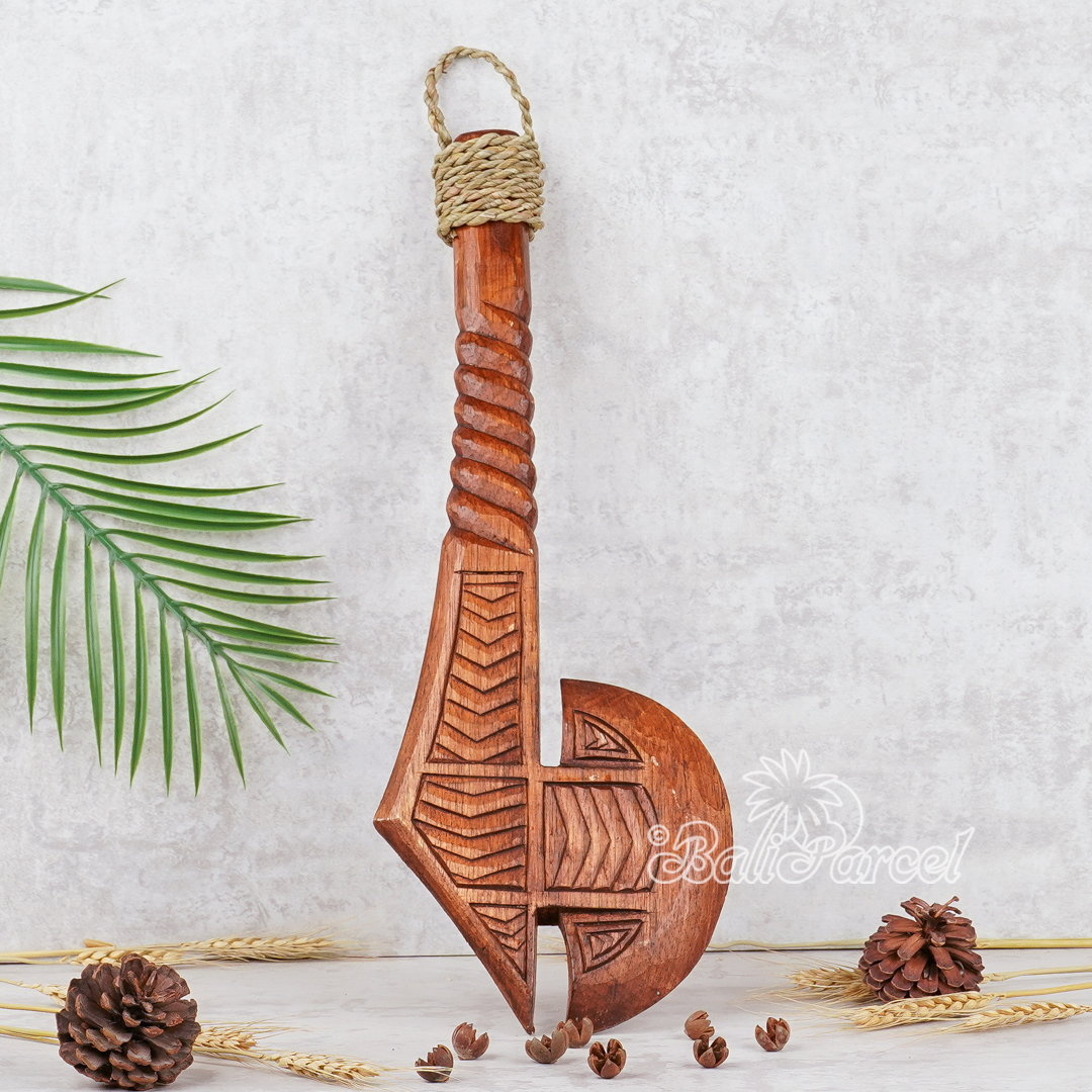 Wooden Weapon Hand Carved, It Made With Albesia Wood.