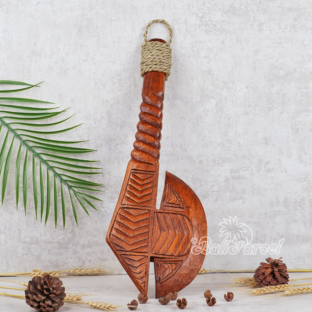 Wooden Weapon Hand Carved, It Made With Albesia Wood.