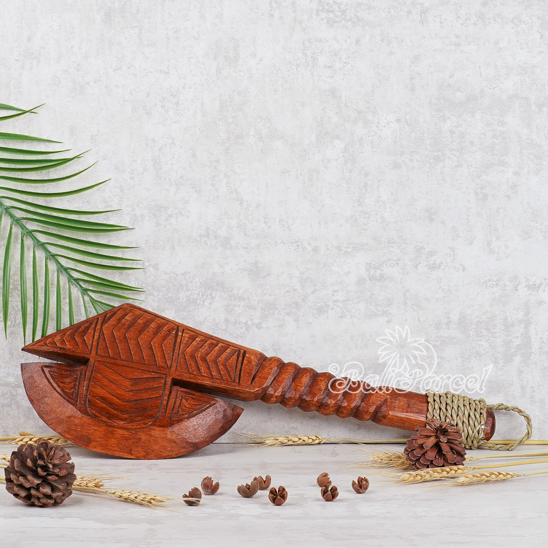 Wooden Weapon Hand Carved, It Made With Albesia Wood.