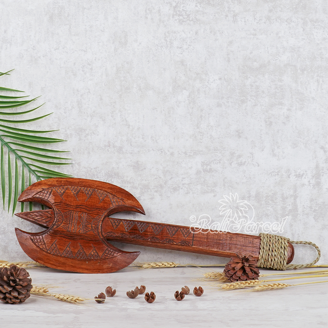 Wooden Weapon Hand Carved, It Made With Albesia Wood.