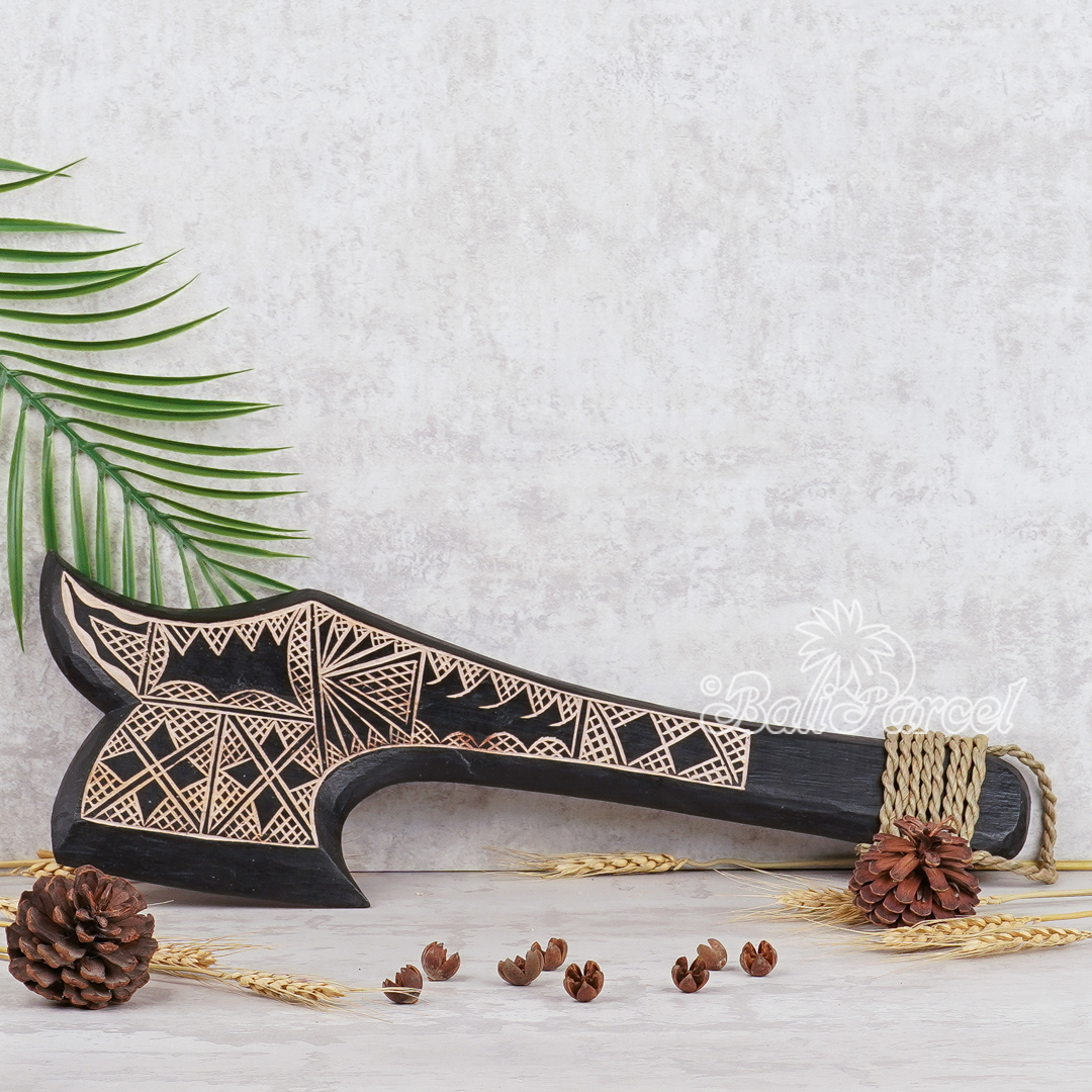 Wooden Weapon Hand Carved, It Made With Albesia Wood.