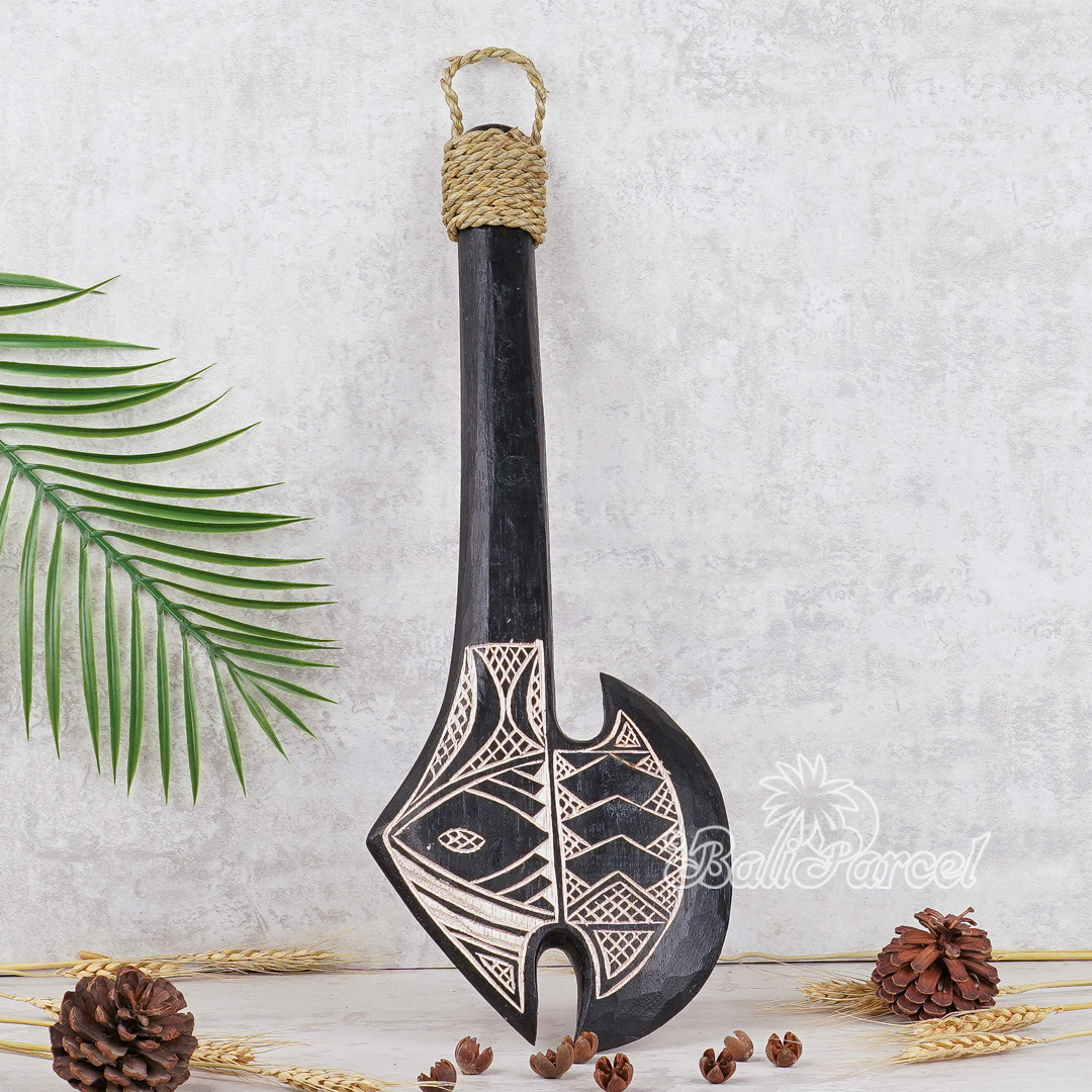 Wooden Weapon Hand Carved, It Made With Albesia Wood.