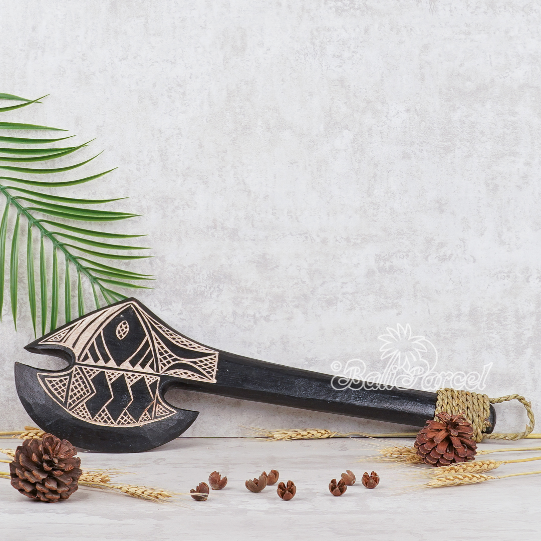 Wooden Weapon Hand Carved, It Made With Albesia Wood.