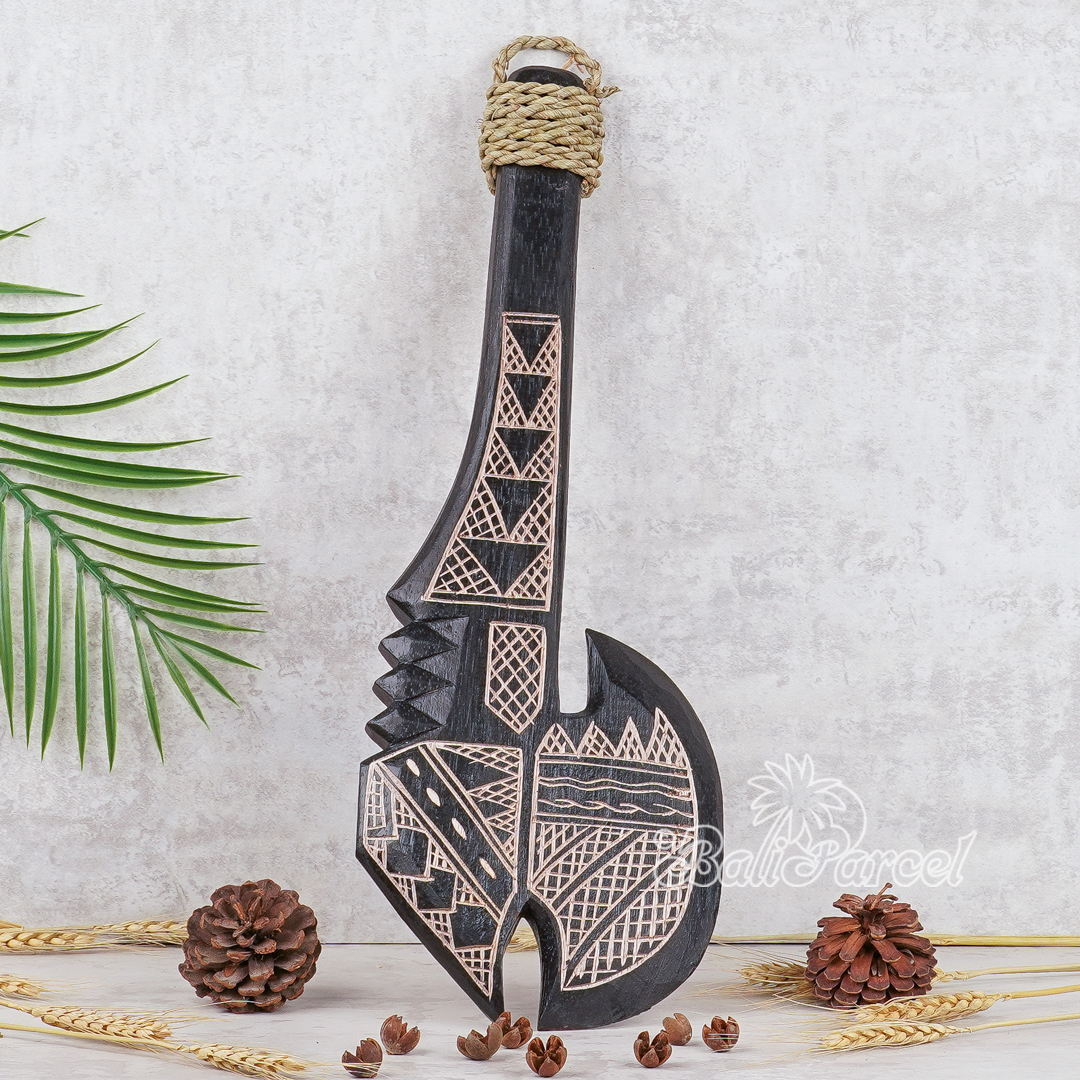 Wooden Weapon Hand Carved, It Made With Albesia Wood.