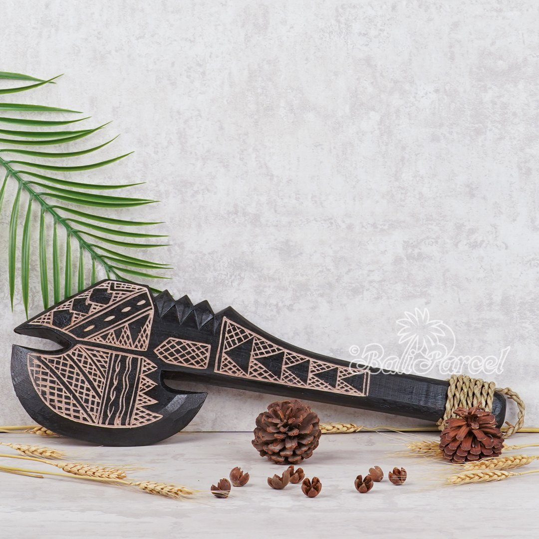 Wooden Weapon Hand Carved, It Made With Albesia Wood.