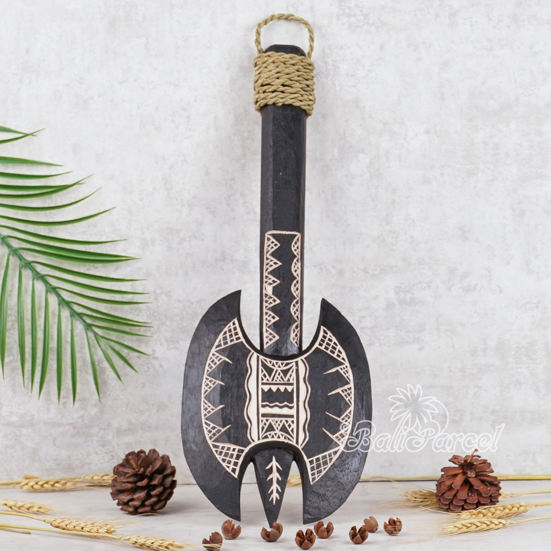 Wooden Weapon Hand Carved, It Made With Albesia Wood.