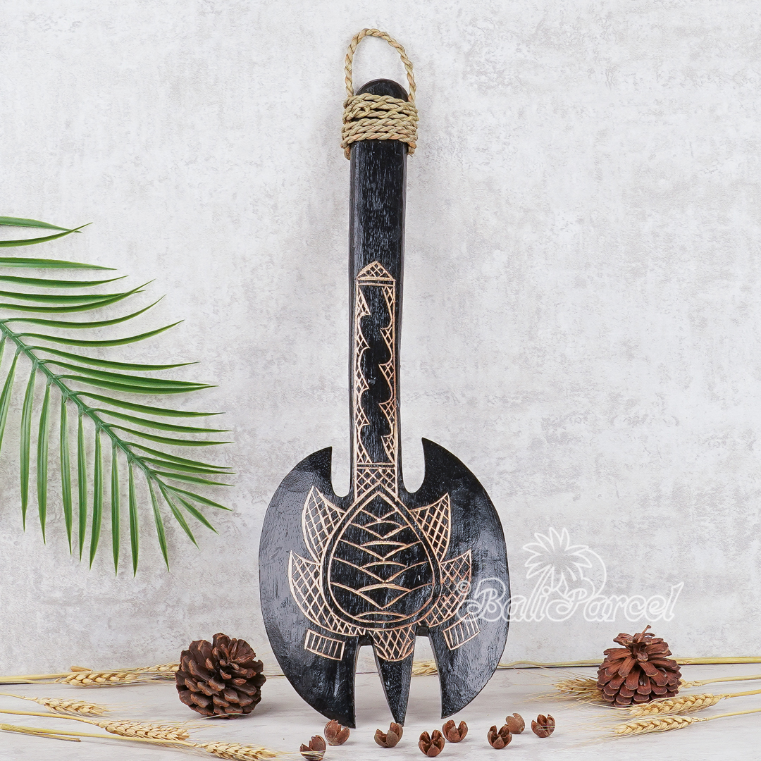 Wooden Weapon Hand Carved, It Made With Albesia Wood.