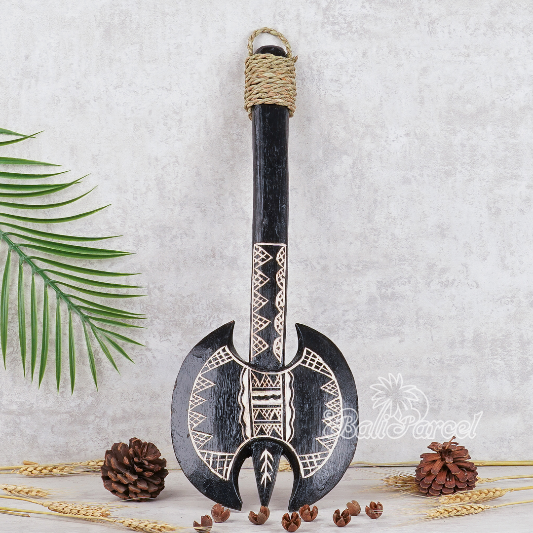 Wooden Weapon Hand Carved, It Made With Albesia Wood.