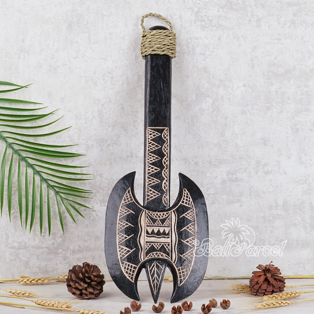 Wooden Weapon Hand Carved, It Made With Albesia Wood.